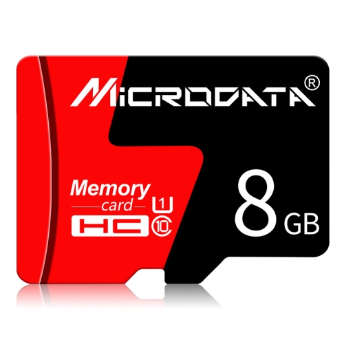 

MICRODATA 8GB U1 Red and Black TF(Micro SD) Memory Card