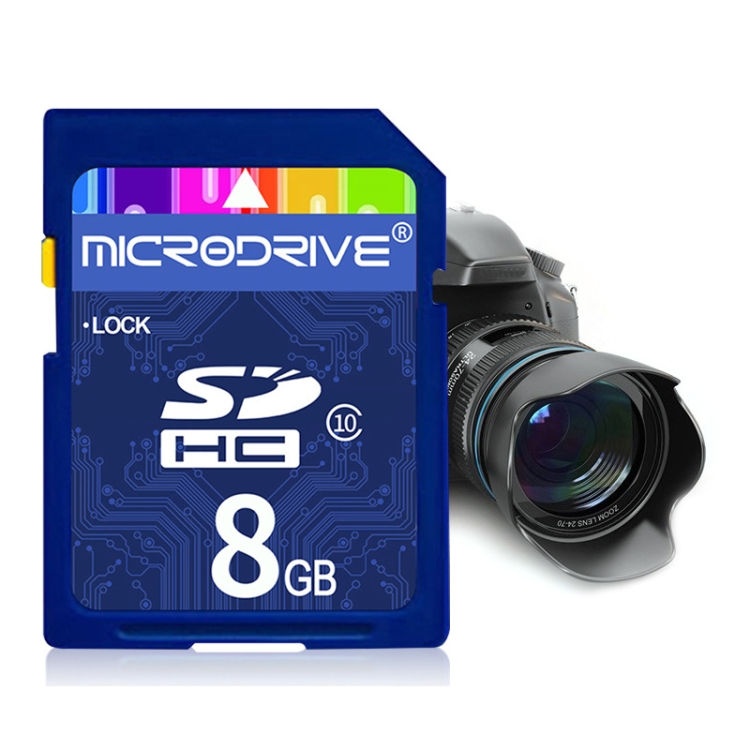 

Microdrive 8GB High Speed Class 10 SD Memory Card for All Digital Devices with SD Card Slot