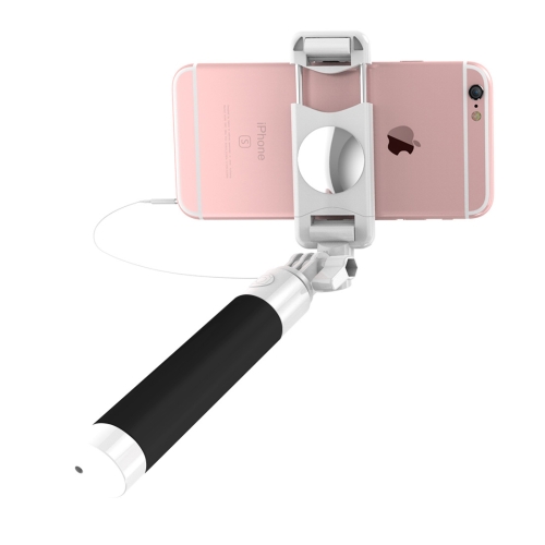 

FLOVEME YXF21181 Portable Silicone Telescopic Macaroon Selfie Stick,Stretched Length:14~61cm(Black)