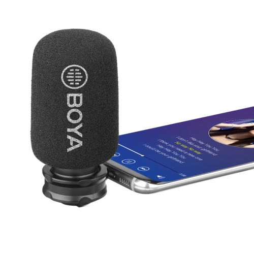 

BOYA BY-DM100 USB-C / Type-C Interface Plug Condenser Live Show Video Vlogging Recording Microphone for Android (Black)