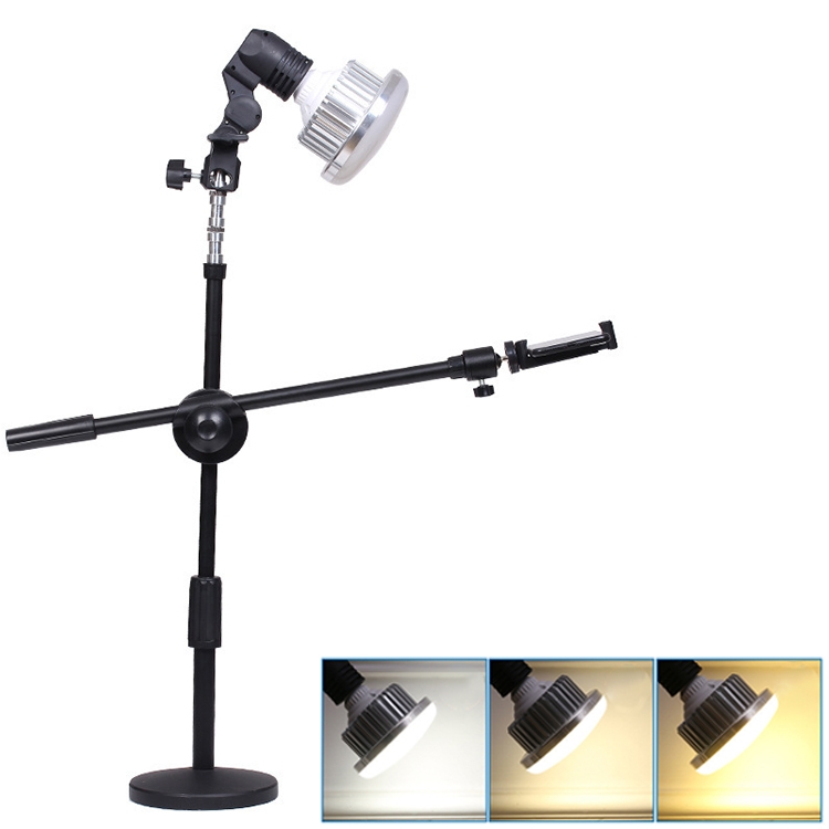 

Tricolor Light Supplement Photography Micro-Course Video Recording Mobile Phone Overhead Bracket
