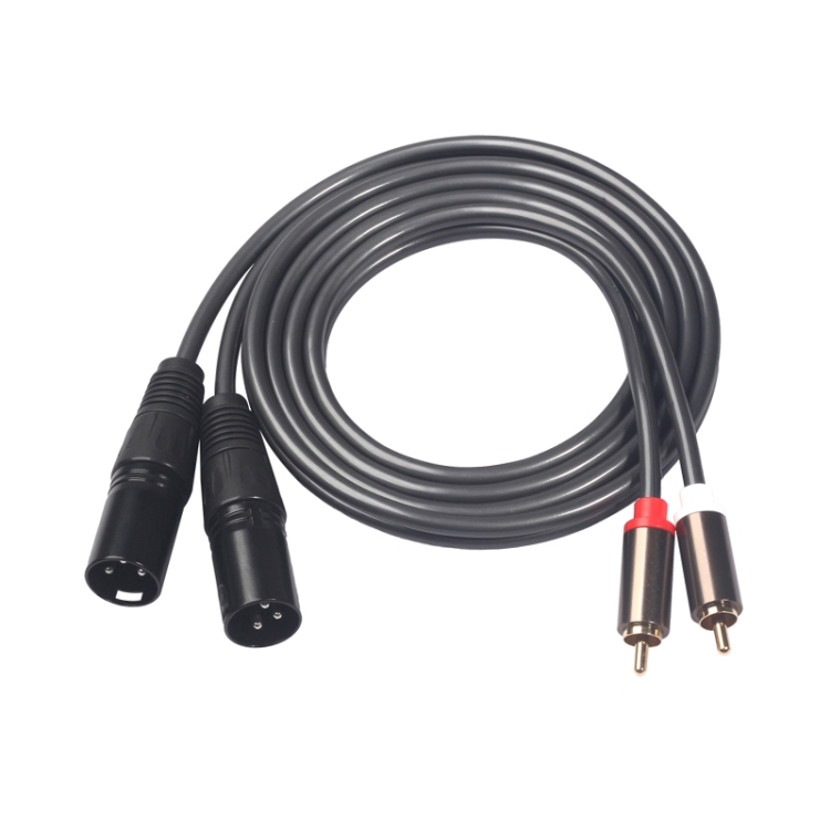 

366119-15 2 RCA Male to 2 XLR 3 Pin Male Audio Cable, Length: 1.5m