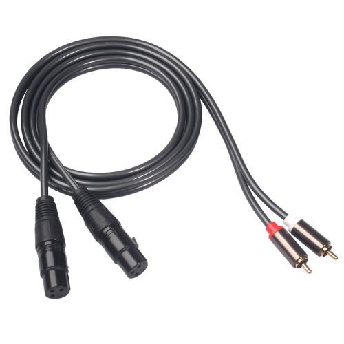 

366120-15 2 RCA Male to 2 XLR 3 Pin Female Audio Cable, Length: 1.5m