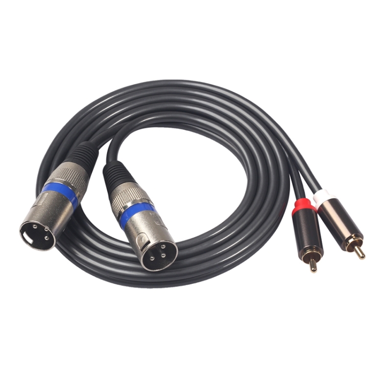 

366155-15 2 RCA Male to 2 XLR 3 Pin Male Audio Cable, Length: 1.5m