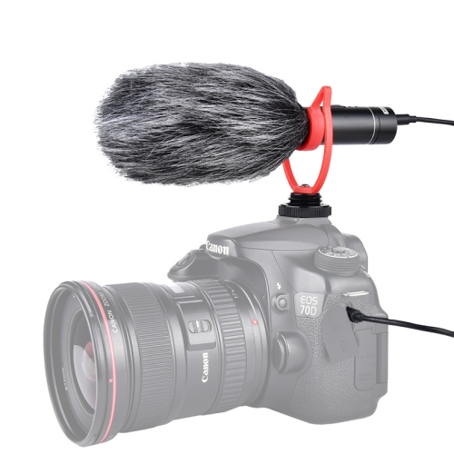 

YELANGU MIC015 Professional Interview Condenser Video Shotgun Microphone with 3.5mm Audio Cable for DSLR & DV Camcorder (Black)