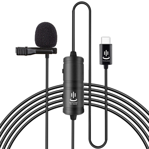 

YICHUANG YC-VM30 USB-C / Type-C Dual Modes Lavalier Recording Microphone, Cable Length: 6m