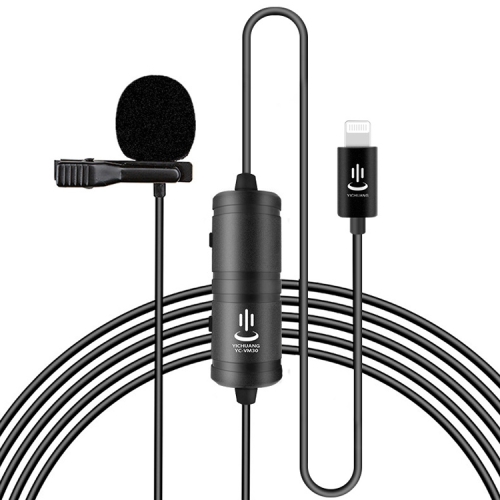 

YICHUANG YC-VM40 8 Pin Port Dual Modes Lavalier Recording Microphone, Cable Length: 6m