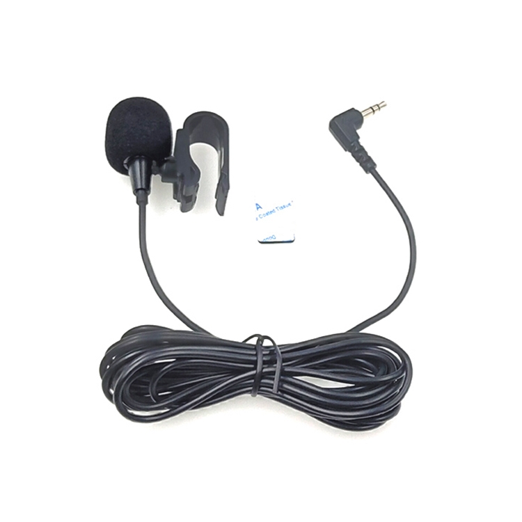 

ZJ025MR Stick-on Clip-on Lavalier Stereo Microphone for Car GPS / Bluetooth Enabled Audio DVD External Mic, Cable Length: 3m, 90 Degree Elbow 2.5mm Jack