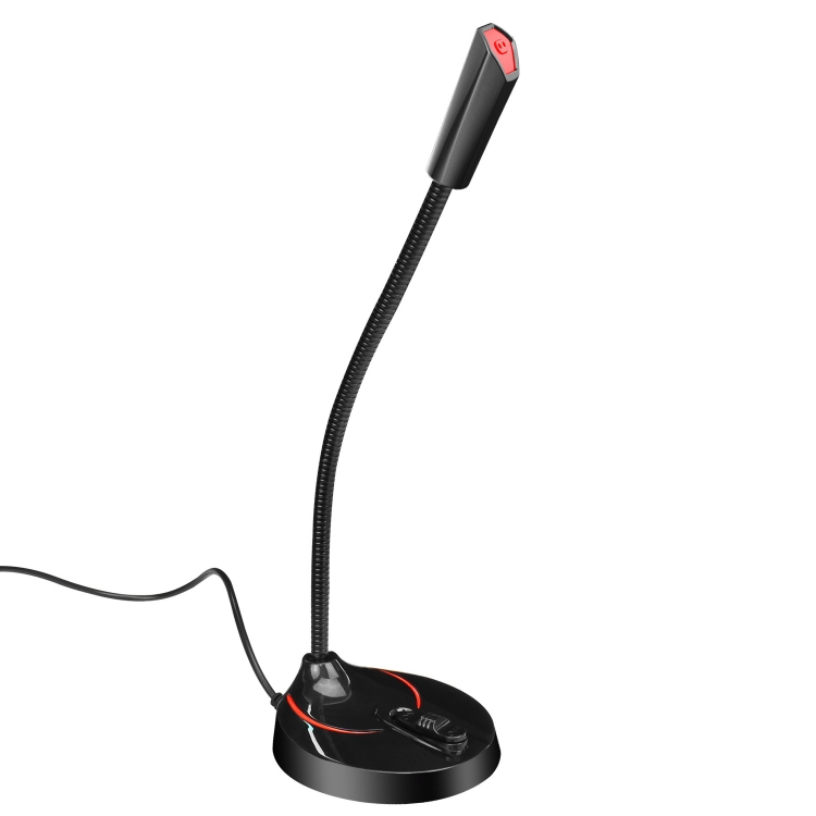 

HXSJ F12 360 Degrees Bendable Drive-free USB Computer Microphone, Cable Length: 2.2m