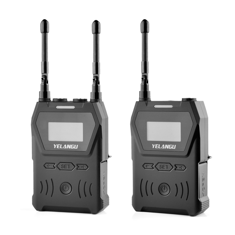 

YELANGU YLG9929C MX4 Dual-Channel 100CH UHF Wireless Microphone System with Transmitter and Receiver for DSLR Cameras and Video Cameras(Black)