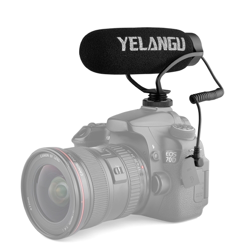 

YELANGU MIC08 Video Shotgun Microphone with 3.5mm Audio Cable for DSLR & DV Camcorder(Black)