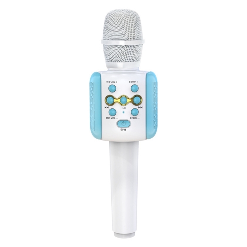 

L858 Bluetooth 4.2 Karaoke Live LED Colorful Lights Wireless Bluetooth Condenser Microphone (Blue)