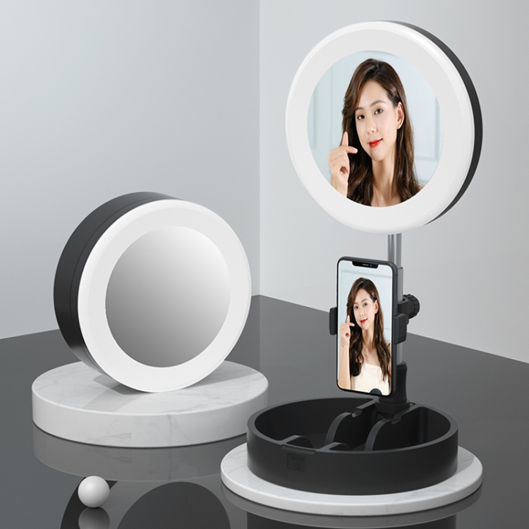 

G6 Multi-function Live Broadcast All-in-one Ring Beauty Fill Light Mobile Phone Holder (Black)