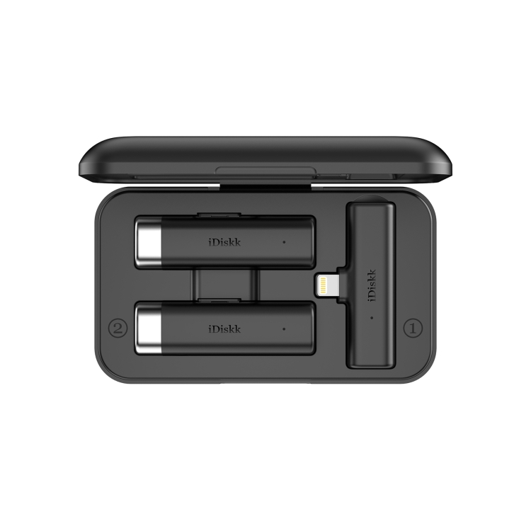 

iDiskk 8 Pin Mini MFI Wireless Lavalier Microphone(Black)