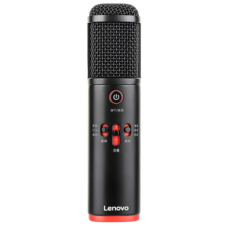 

Original Lenovo UM10C Pro Karaoke Microphone Computer Universal Sound Card Anchor Recording Equipment(Black)