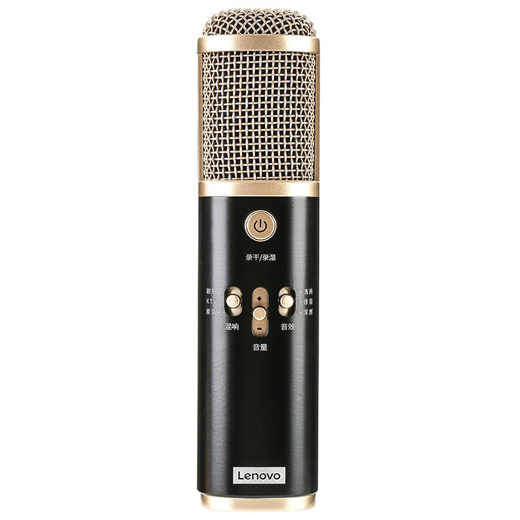 

Original Lenovo UM10C Pro Karaoke Microphone Computer Universal Sound Card Anchor Recording Equipment(Gold)