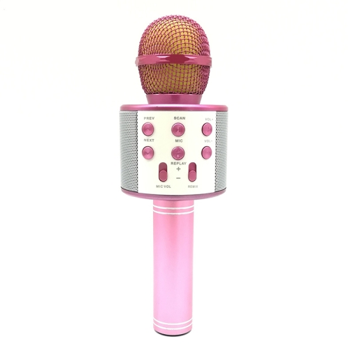 

WS-858 Metal High Sound Quality Handheld KTV Karaoke Recording Bluetooth Wireless Microphone, for Notebook, PC, Speaker, Headphone, iPad, iPhone, Galaxy, Huawei, Xiaomi, LG, HTC and Other Smart Phones(Pink)