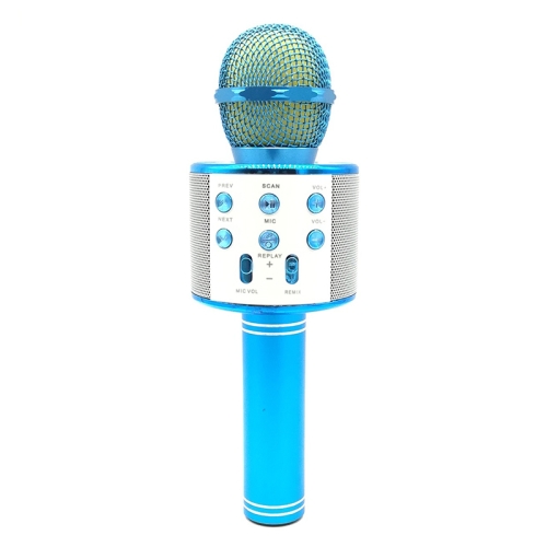 

WS-858 Metal High Sound Quality Handheld KTV Karaoke Recording Bluetooth Wireless Microphone, for Notebook, PC, Speaker, Headphone, iPad, iPhone, Galaxy, Huawei, Xiaomi, LG, HTC and Other Smart Phones(Blue)