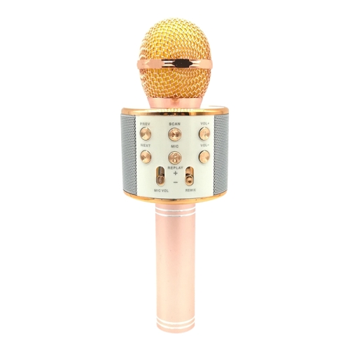 

WS-858 Metal High Sound Quality Handheld KTV Karaoke Recording Bluetooth Wireless Microphone, for Notebook, PC, Speaker, Headphone, iPad, iPhone, Galaxy, Huawei, Xiaomi, LG, HTC and Other Smart Phones(Rose Gold)