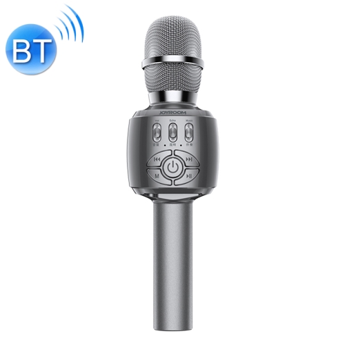 

JOYROOM JR-MC2 Wireless Bluetooth External K Song Capacitive Microphone, Supports TF Card & 3.5mm Jack(Dark Gray)