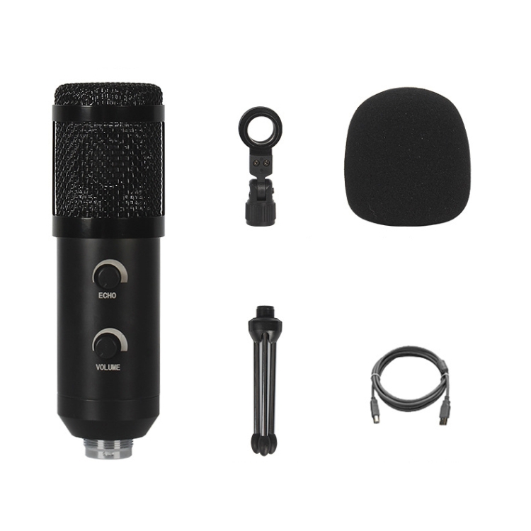 

BM-838 Large-diaphragm USB Condenser Microphone Set(Black)