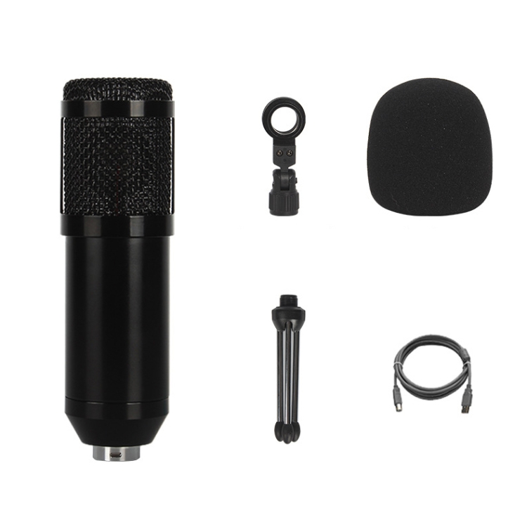 

BM-828 Back-pole Diaphragm USB Condenser Microphone Set (Black)
