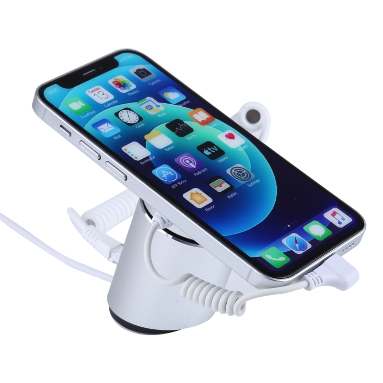 

Aluminum Shell Cylindrical Display Stand Digital Magnetic Security System Burglar Alarm / Anti-theft Alarm Display Holder for iPhone & iPod & iPad with 8 Pin Port