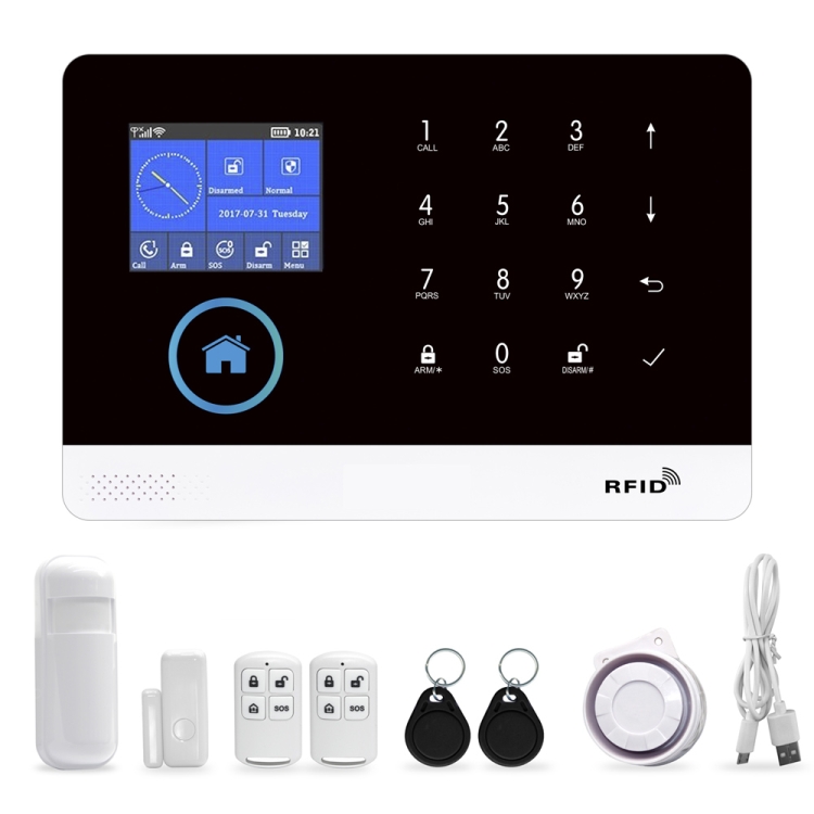 

PG-103-GSM WiFi + GSM Touch Screen Intelligent Alarm System