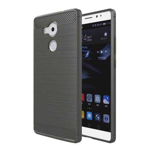 

For Huawei Mate 8 Brushed Texture Fiber TPU Rugged Armor Protective Case(Grey)