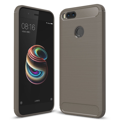 

For Xiaomi Mi 5X Carbon Fiber TPU Brushed Texture Shockproof Protective Back Cover Case(Grey)