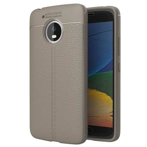 

For Motorola Moto G5 Litchi Texture TPU Protective Back Cover Case (Grey)