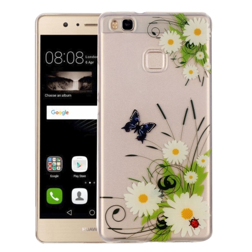 

For Huawei P9 Lite White Chrysanthemum Pattern IMD Workmanship Soft TPU Protective Case