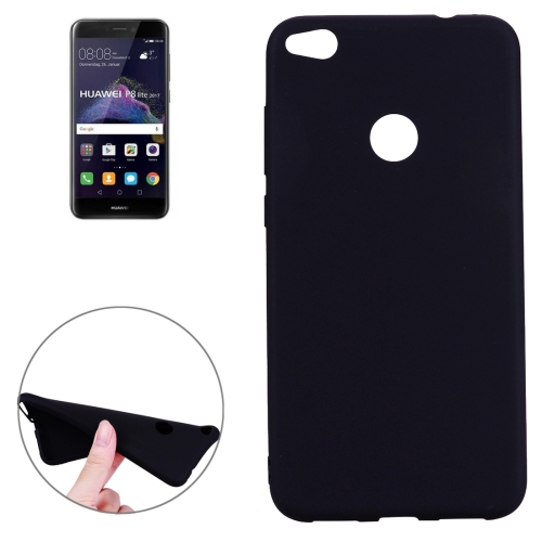

For Huawei P8 Lite (2017) Soft TPU Protective Back Cover Case (Black)
