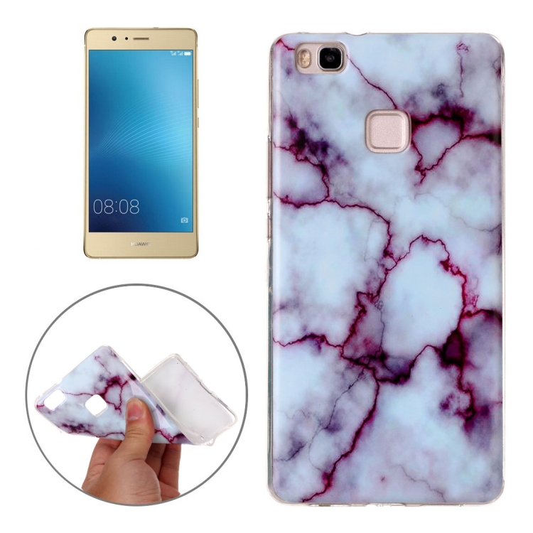 

For Huawei P9 Lite Purple Marbling Pattern Soft TPU Protective Back Cover Case