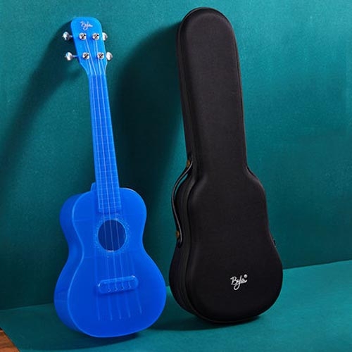 

23 Inch Veneer Ukulele Little Guitar with Storage Bag (Blue)