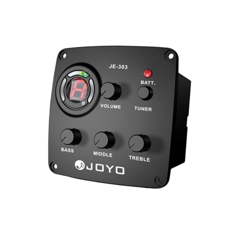 

JOYO JE-303 Guitar Pickup 3-Band EQ Preamp Tuner Pickup Equalizer with Tuning Function(Black)