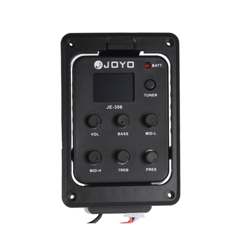 

JOYO JE-306 Guitar Pickup 5-Band EQ Preamp Tuner Pickup Equalizer with Tuning Function for Chromatic / Guitar/ Bass (Black)