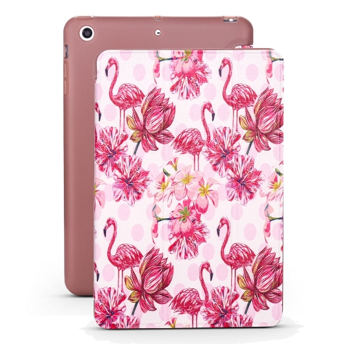 

Flamingo Pattern Horizontal Flip PU Leather Case for iPad mini 3 / 2 / 1, with Three-folding Holder & Honeycomb TPU Cover