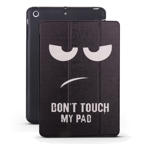 

Angry Expression Pattern Horizontal Flip PU Leather Case for iPad mini 3 / 2 / 1, with Three-folding Holder & Honeycomb TPU Cover
