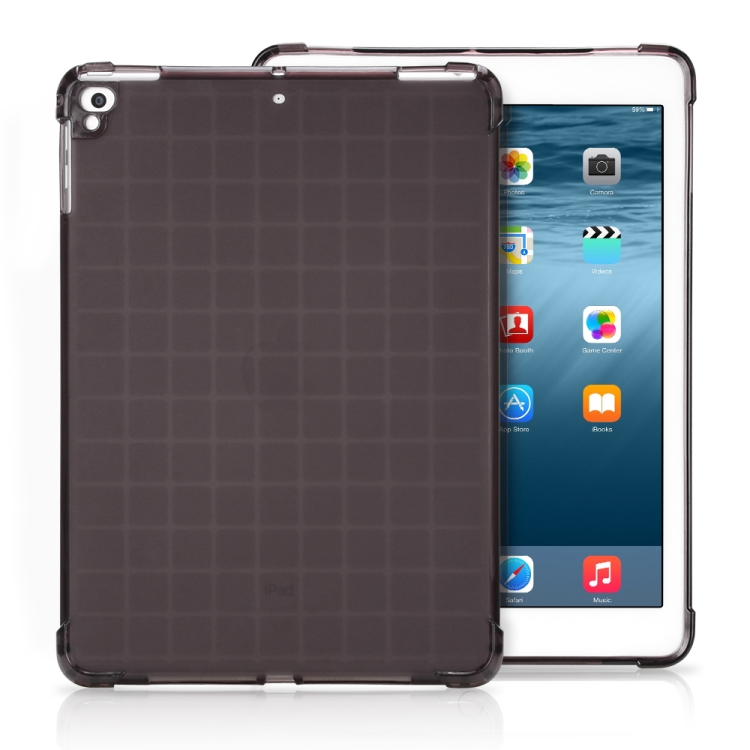

Transparent TPU Full Edge Thicken Corners Shockproof Soft Protective Case for iPad 9.7 (2018) / 9.7 (2017) / air / air2 (Black)