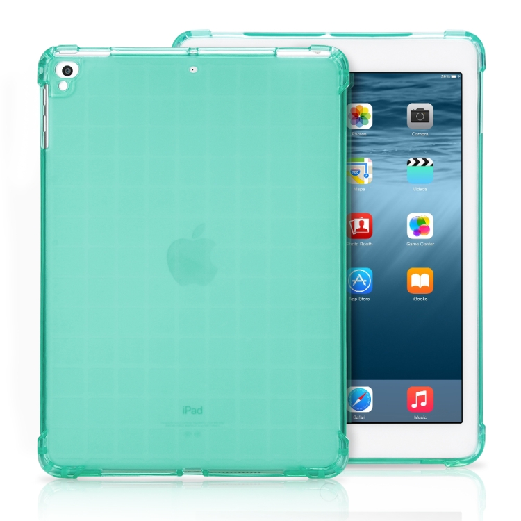 

Transparent TPU Full Edge Thicken Corners Shockproof Soft Protective Case for iPad 9.7 (2018) / 9.7 (2017) / air / air2 (Mint Green)