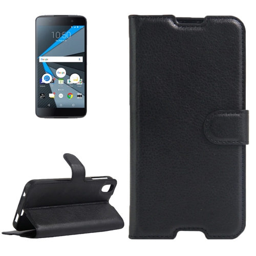 

For BlackBerry DTEK50 & Alcatel Idol 4 Litchi Texture Horizontal Flip Leather Case with Magnetic Buckle & Holder & Card Slots & Wallet(Black)