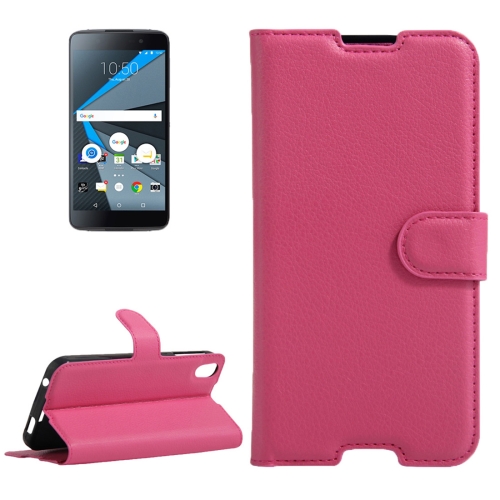 

For BlackBerry DTEK50 & Alcatel Idol 4 Litchi Texture Horizontal Flip Leather Case with Magnetic Buckle & Holder & Card Slots & Wallet(Magenta)