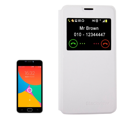 

For Blackview BV2000S (S-MPH-7151) Horizontal Flip Leather Case with Call Display ID(White)
