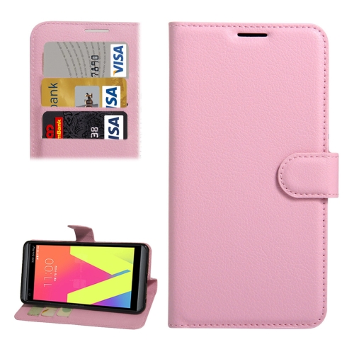 

For LG V20 Litchi Texture Horizontal Flip Leather Case with Holder & Card Slots & Wallet(Pink)