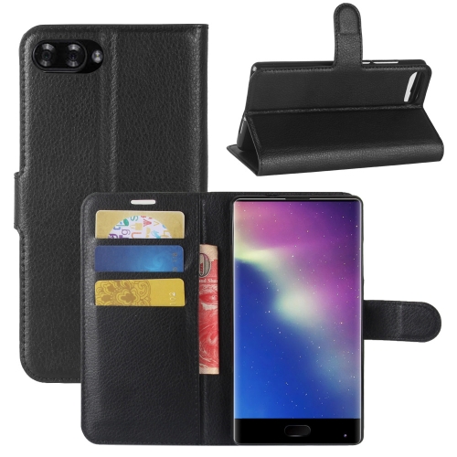 

For DOOGEE Mix Litchi Texture Horizontal Flip Leather Case with Holder & Card Slots & Wallet(Black)