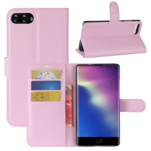 

For DOOGEE Mix Litchi Texture Horizontal Flip Leather Case with Holder & Card Slots & Wallet(Pink)