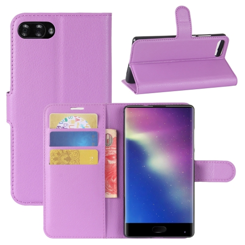 

For DOOGEE Mix Litchi Texture Horizontal Flip Leather Case with Holder & Card Slots & Wallet(Purple)