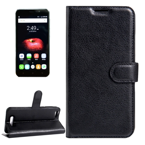 

CUBOT Dinosaur & Note S Litchi Texture Horizontal Flip Leather Case with Magnetic Buckle & Holder & Card Slots & Wallet(Black)