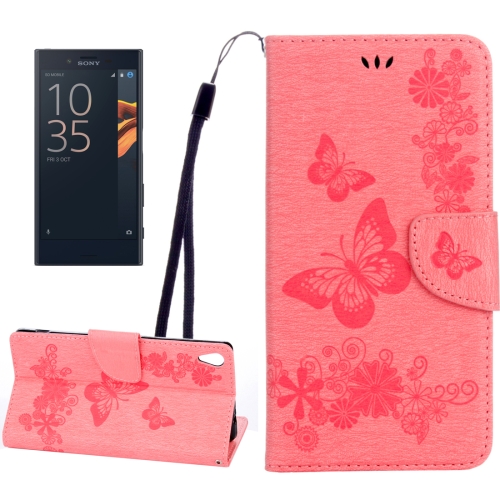 

For Sony Xperia XA Ultra Butterflies Embossing Horizontal Flip Leather Case with Holder & Card Slots & Wallet & Lanyard(Pink)